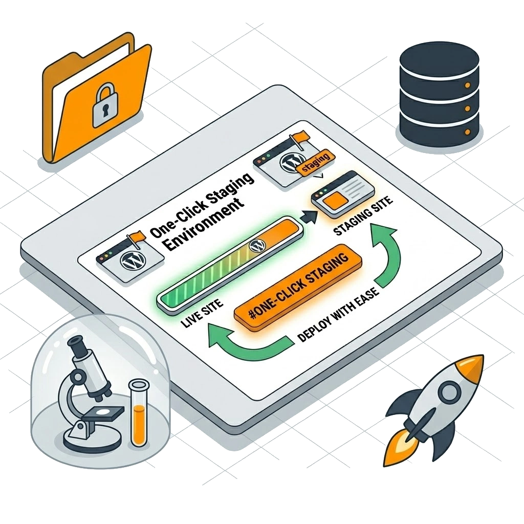 WordPress one-click staging tool: test changes safely before going live