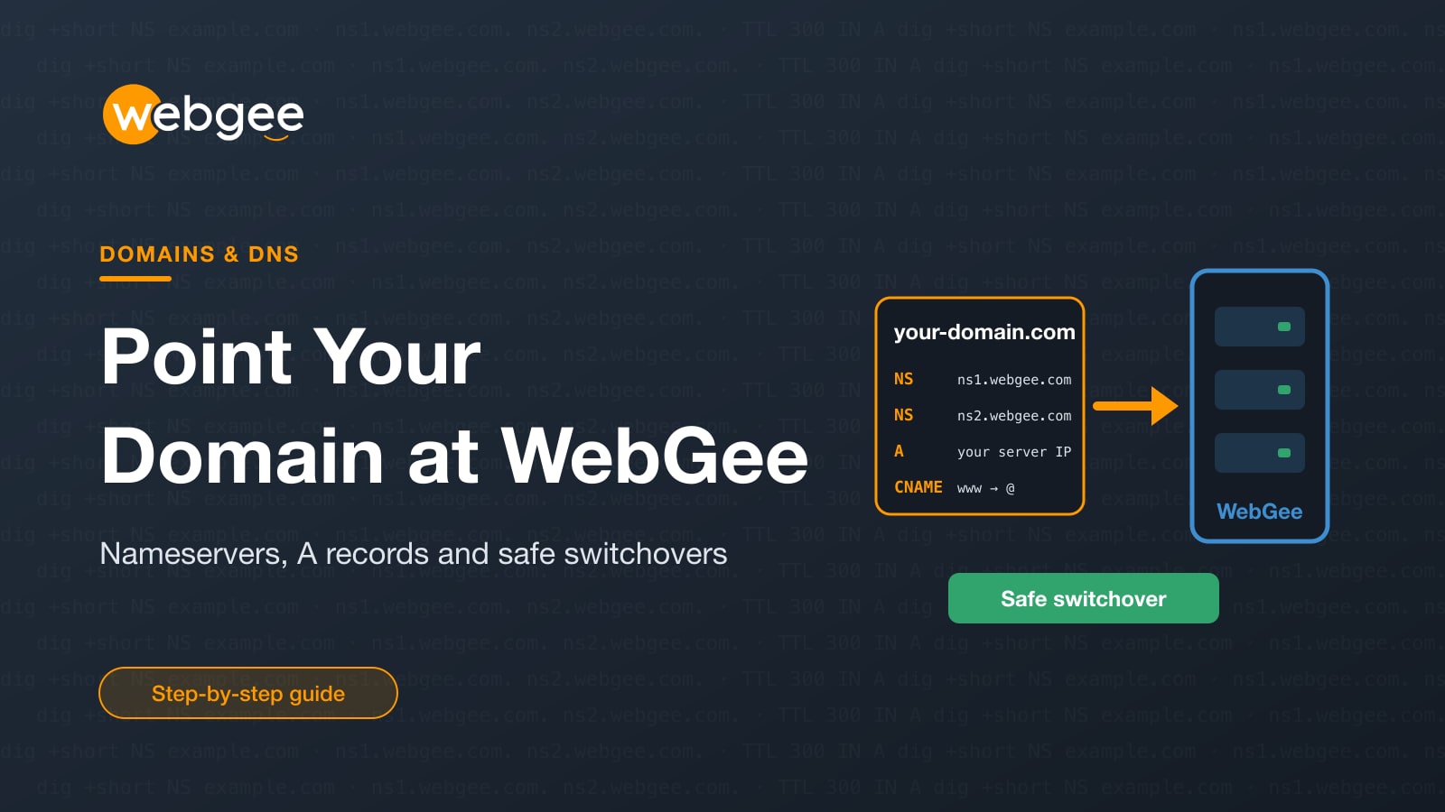 Pointing Your Domain at WebGee: Nameservers, A Records and Safe Switchovers