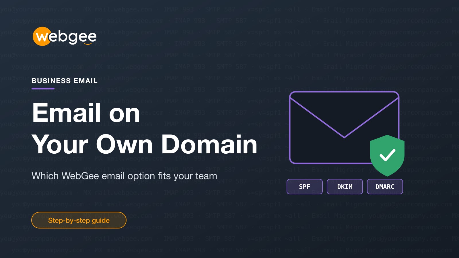 Professional business email for your domain: which WebGee email option fits your team?
